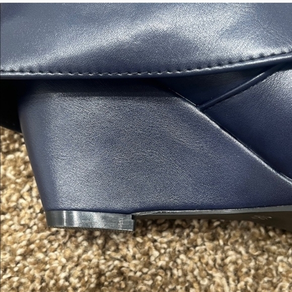 Stylish Women's Calf Navy Boots - Picture 2 of 4